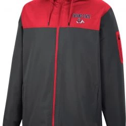 Colosseum Men's Fresno State Bulldogs Grey Hooded Windbreaker