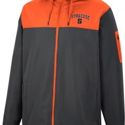 Colosseum Online Shop 12 Colosseum Men's Syracuse Orange Grey Hooded Windbreaker