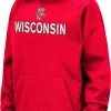 Colosseum Youth Wisconsin Badgers Red Pullover Hoodie For Girls'