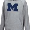 Colosseum Youth Michigan Wolverines Grey Pullover Hoodie For Girls'