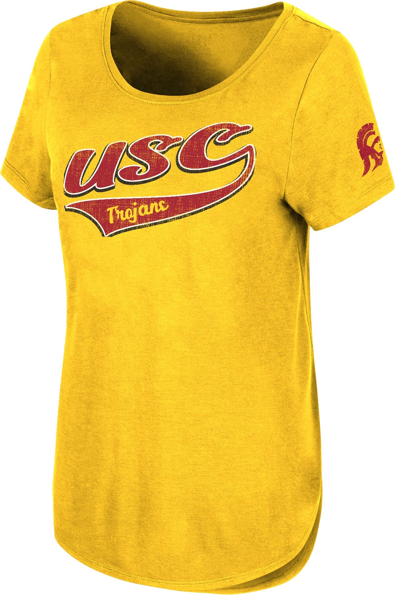Colosseum Women's USC Trojans Gold Scoop T-Shirt 1 Colosseum Women's USC Trojans Gold Scoop T-Shirt