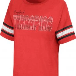 Colosseum Women's Maryland Terrapins Red Janis T-Shirt