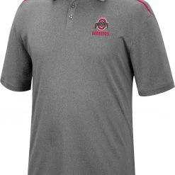 Colosseum Men's Ohio State Buckeyes Gray Polo