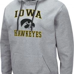 Colosseum Men's Iowa Hawkeyes Grey Pullover Hoodie