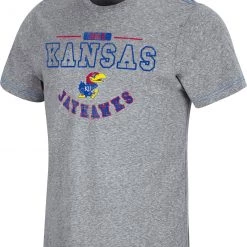 Colosseum Men's Kansas Jayhawks Grey Tannen T-Shirt