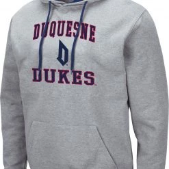 Colosseum Men's Duquesne Dukes Grey Pullover Hoodie