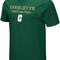 Colosseum Men's Charlotte 49ers Green T-Shirt