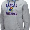 Colosseum Men's Kansas Jayhawks Grey Pullover Hoodie