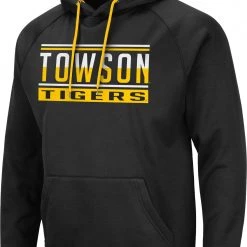 Colosseum Men's Towson Tigers Pullover Black Hoodie