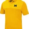 Colosseum Men's Michigan Wolverines Maize Links Polo