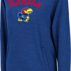 Colosseum Women's Kansas Jayhawks Blue Pullover Hoodie