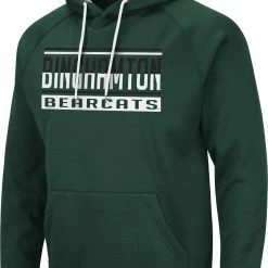Colosseum Men's Binghamton Bears Green Pullover Hoodie