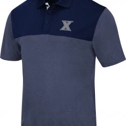 Colosseum Men's Xavier Musketeers Blue Links Polo