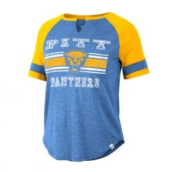 Colosseum Women's Pitt Panthers Blue Raglan T-Shirt