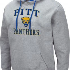 Colosseum Men's Pitt Panthers Grey Pullover Hoodie