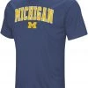 Colosseum Men's Michigan Wolverines Blue Dual Blend T-Shirt