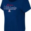 Colosseum Women's Arizona Wildcats Navy Curved Hem T-Shirt