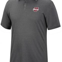 Colosseum Men's UMass Minutemen Grey Polo