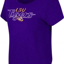 Colosseum Women's LSU Tigers Purple Curved Hem T-Shirt
