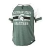 Colosseum Women's Michigan State Spartans Green Raglan T-Shirt
