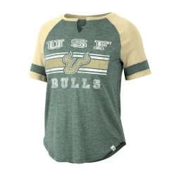 Colosseum Women's South Florida Bulls Green Raglan T-Shirt