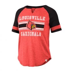 Colosseum Women's Louisville Cardinals Cardinal Red Raglan T-Shirt