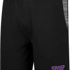 Colosseum Men's Washington Huskies Black Thunder Fleece Shorts