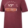 Colosseum Men's Virginia Tech Hokies Purple Tri-Blend T-Shirt