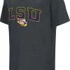 Colosseum Youth LSU Tigers Black Dual Blend T-Shirt For Girls'