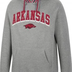 Colosseum Men's Arkansas Razorbacks Grey Baller Pullover Hoodie