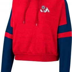 Colosseum Women's Fresno State Bulldogs Red Paris Pullover Hoodie