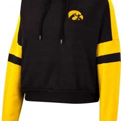 Colosseum Women's Iowa Hawkeyes Black Paris Pullover Hoodie