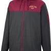 Colosseum Men's Virginia Tech Hokies Grey Hooded Windbreaker
