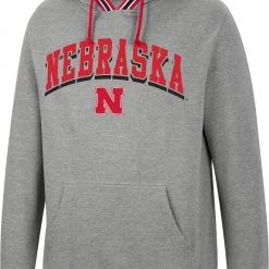 Colosseum Men's Nebraska Cornhuskers Grey Baller Pullover Hoodie