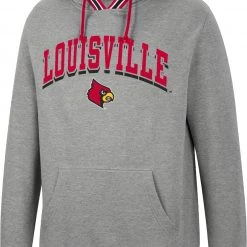 Colosseum Men's Louisville Cardinals Grey Baller Pullover Hoodie