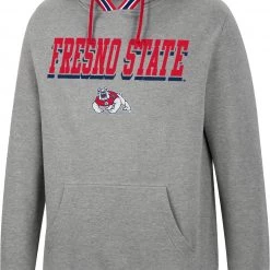 Colosseum Men's Fresno State Bulldogs Grey Baller Pullover Hoodie