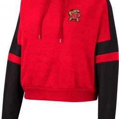 Colosseum Women's Maryland Terrapins Red Paris Pullover Hoodie