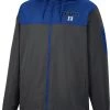 Colosseum Men's Duke Blue Devils Grey Hooded Windbreaker