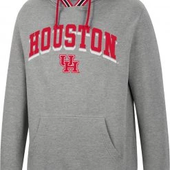 Colosseum Men's Houston Cougars Grey Baller Pullover Hoodie
