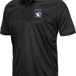 Colosseum Men's Northwestern Wildcats Black Polo