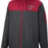 Colosseum Men's Washington State Cougars Grey Hooded Windbreaker
