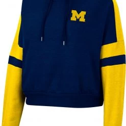 Colosseum Women's Michigan Wolverines Navy Paris Pullover Hoodie