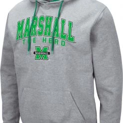 Colosseum Men's Marshall Thundering Herd Grey Promo Hoodie