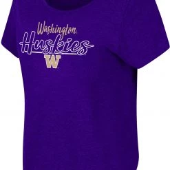 Colosseum Women's Washington Huskies Purple Curved Hem T-Shirt