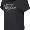 Colosseum Women's Colorado Buffaloes Black Curved Hem T-Shirt