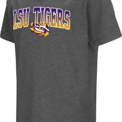 Colosseum Youth LSU Tigers Grey Dual Blend T-Shirt For Boys'