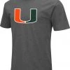 Colosseum Men's Miami Hurricanes Grey Dual Blend T-Shirt