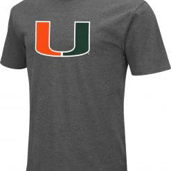 Colosseum Men's Miami Hurricanes Grey Dual Blend T-Shirt