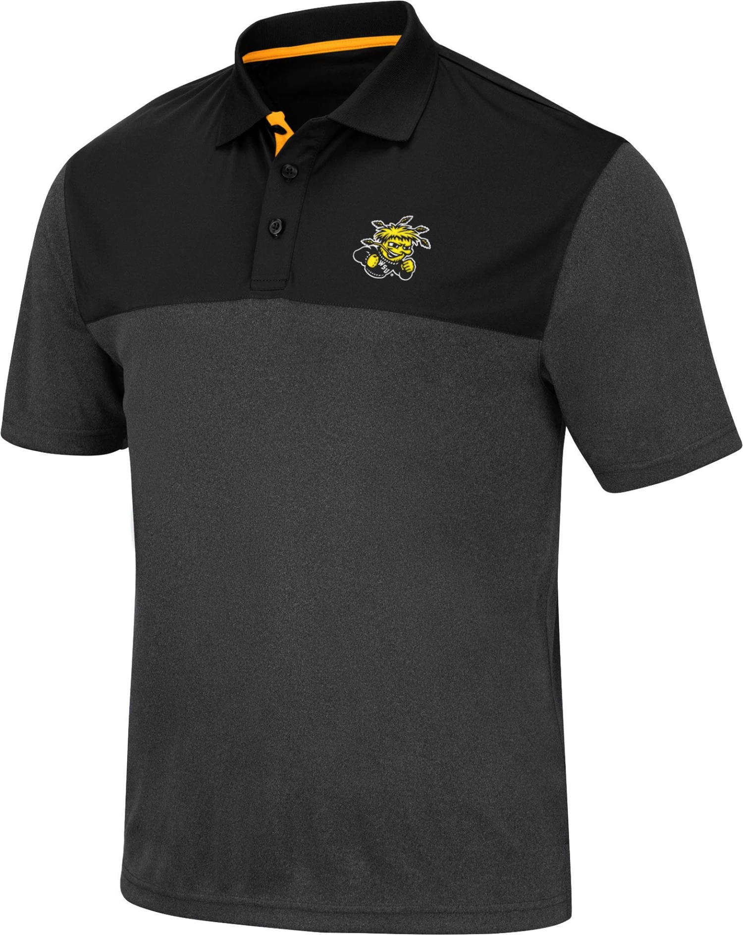Colosseum Men's Wichita State Shockers Links Black Polo 1 Colosseum Men's Wichita State Shockers Links Black Polo
