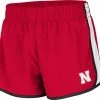 Colosseum Women's Nebraska Cornhuskers Scarlet The Plastics Woven Shorts